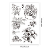 GLOBLELAND Succulent Flower Leaves Clear Stamps Silicone Stamp Cards Plant Flower Clear Stamps for Card Making Decoration and DIY Scrapbooking