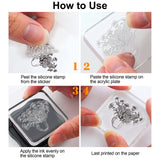 GLOBLELAND Flower Plant Clear Stamps Silicone Stamp Cards Plant Rose Daisy Flower Clear Stamps for Card Making Decoration and DIY Scrapbooking