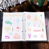 Globleland PVC Plastic Stamps, for DIY Scrapbooking, Photo Album Decorative, Cards Making, Stamp Sheets, Birthday Themed Pattern, 16x11x0.3cm