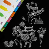 Globleland PVC Plastic Stamps, for DIY Scrapbooking, Photo Album Decorative, Cards Making, Stamp Sheets, Animal Pattern, 16x11x0.3cm