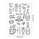 Globleland PVC Plastic Stamps, for DIY Scrapbooking, Photo Album Decorative, Cards Making, Stamp Sheets, Bottle Pattern, 16x11x0.3cm