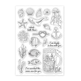 Globleland PVC Plastic Stamps, for DIY Scrapbooking, Photo Album Decorative, Cards Making, Stamp Sheets, Fish Pattern, 16x11x0.3cm