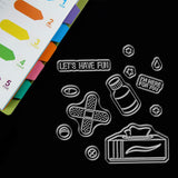 Globleland PVC Plastic Stamps, for DIY Scrapbooking, Photo Album Decorative, Cards Making, Stamp Sheets, Tools Pattern, 16x11x0.3cm