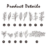 GLOBLELAND Leaves Clear Stamps Silicone Stamp Cards for Card Making Decoration and DIY Scrapbooking