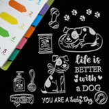 Globleland PVC Plastic Stamps, for DIY Scrapbooking, Photo Album Decorative, Cards Making, Stamp Sheets, Dog Pattern, 16x11x0.3cm