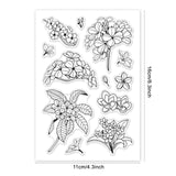 GLOBLELAND Frangipani Clear Stamps Silicone Stamp Cards Flower Clear Stamps for Card Making Decoration and DIY Scrapbooking