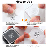 GLOBLELAND Frangipani Clear Stamps Silicone Stamp Cards Flower Clear Stamps for Card Making Decoration and DIY Scrapbooking