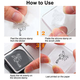 GLOBLELAND Tree Clear Stamps Silicone Stamp Cards Plant Clear Stamps for Card Making Decoration and DIY Scrapbooking