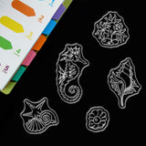 GLOBLELAND Ocean Theme Wishing Bottle Clear Stamps Jellyfish Whale Seaweed Stamps Silicone Stamp Transparent Stamp for Card Making Decoration and DIY Scrapbooking