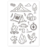 Camping Adventure Barbecue Clear Stamps Silicone Stamp Transparent Stamp for Card Making Decoration and DIY Scrapbooking