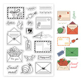 Globleland PVC Plastic Stamps, for DIY Scrapbooking, Photo Album Decorative, Cards Making, Stamp Sheets, Letter Pattern, 16x11x0.3cm