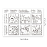 Globleland PVC Plastic Stamps, for DIY Scrapbooking, Photo Album Decorative, Cards Making, Stamp Sheets, Animal Pattern, 16x11x0.3cm