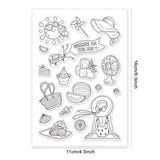 Globleland PVC Plastic Stamps, for DIY Scrapbooking, Photo Album Decorative, Cards Making, Stamp Sheets, Beach Theme Pattern, 16x11x0.3cm