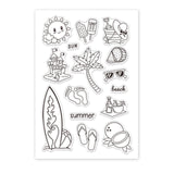 Globleland PVC Plastic Stamps, for DIY Scrapbooking, Photo Album Decorative, Cards Making, Stamp Sheets, Holiday Pattern, 16x11x0.3cm