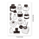 Globleland PVC Plastic Stamps, for DIY Scrapbooking, Photo Album Decorative, Cards Making, Stamp Sheets, Bottle Pattern, 16x11x0.3cm