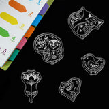 Flower Animal Clear Stamps Silicone Stamp Cards with Greeting Words Pattern for Card Making Decoration and DIY Scrapbooking
