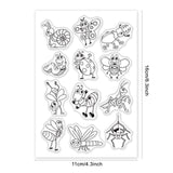 GLOBLELAND Cartoon Insect Clear Stamps Butterfly Snail Bee Dragonfly Spider Silicone Stamp Cards for Card Making Photo Album Decoration and DIY Scrapbooking