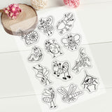 GLOBLELAND Cartoon Insect Clear Stamps Butterfly Snail Bee Dragonfly Spider Silicone Stamp Cards for Card Making Photo Album Decoration and DIY Scrapbooking