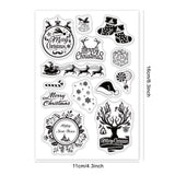 GLOBLELAND Merry Christmas Theme Clear Stamps Antler Gift Socks Bell Silicone Stamp Cards for Card Making Photo Album Decoration and DIY Scrapbooking