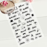 GLOBLELAND Multiple Festival Words Clear Stamps Silicone Stamp Seal for Card Making Decoration and DIY Scrapbooking