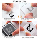 Cat Dog Clear Stamps Silicone Stamp Seal with Foot Prints Friends Letters for Card Making Decoration and DIY Scrapbooking