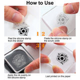 GLOBLELAND Flowers Pots Clear Stamps Silicone Stamp Seal for Card Making Decoration and DIY Scrapbooking