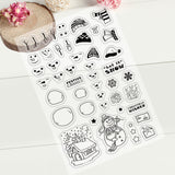 GLOBLELAND Snowman Clear Stamps Silicone Stamp Seal for Card Making Decoration and DIY Scrapbooking