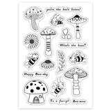 GLOBLELAND Bee Clear Stamps Silicone Stamp Seal for Card Making Decoration and DIY Scrapbooking