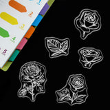GLOBLELAND Rose Flower Clear Stamps Silicone Stamp Cards for Card Making Decoration and DIY Scrapbooking