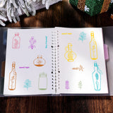 GLOBLELAND Plant Wishing Bottle Clear Stamps Silicone Stamp Cards for Card Making Decoration and DIY Scrapbooking