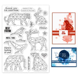Globleland PVC Plastic Stamps, for DIY Scrapbooking, Photo Album Decorative, Cards Making, Stamp Sheets, Film Frame, Animal Pattern, 16x11x0.3cm