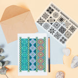 Globleland PVC Plastic Stamps, for DIY Scrapbooking, Photo Album Decorative, Cards Making, Stamp Sheets, Film Frame, Mixed Patterns, 16x11x0.3cm