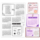 Globleland PVC Plastic Stamps, for DIY Scrapbooking, Photo Album Decorative, Cards Making, Stamp Sheets, Film Frame, Letter Pattern, 16x11x0.3cm