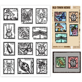 Globleland PVC Plastic Stamps, for DIY Scrapbooking, Photo Album Decorative, Cards Making, Stamp Sheets, Film Frame, Insect Pattern, 16x11x0.3cm