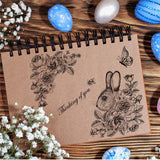 Globleland PVC Plastic Stamps, for DIY Scrapbooking, Photo Album Decorative, Cards Making, Stamp Sheets, Film Frame, Rabbit Pattern, 16x11x0.3cm