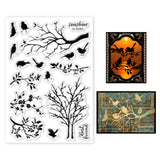 PVC Plastic Stamps, for DIY Scrapbooking, Photo Album Decorative, Cards Making, Stamp Sheets, Film Frame, Bird Pattern, 16x11x0.3cm