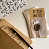 Globleland PVC Plastic Stamps, for DIY Scrapbooking, Photo Album Decorative, Cards Making, Stamp Sheets, Letter Pattern, 16x11x0.3cm
