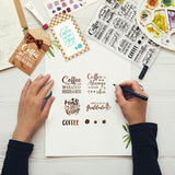 Globleland PVC Plastic Stamps, for DIY Scrapbooking, Photo Album Decorative, Cards Making, Stamp Sheets, Word, 16x11x0.3cm