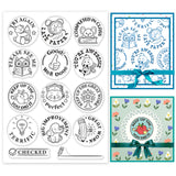 Globleland PVC Plastic Stamps, for DIY Scrapbooking, Photo Album Decorative, Cards Making, Stamp Sheets, Stamp Pattern, 16x11x0.3cm