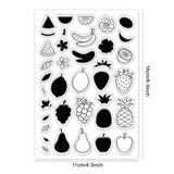 Globleland PVC Plastic Stamps, for DIY Scrapbooking, Photo Album Decorative, Cards Making, Stamp Sheets, Fruit Pattern, 16x11x0.3cm