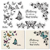 Globleland PVC Plastic Stamps, for DIY Scrapbooking, Photo Album Decorative, Cards Making, Stamp Sheets, Butterfly Farm, 16x11x0.3cm