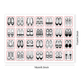 Globleland PVC Plastic Stamps, for DIY Scrapbooking, Photo Album Decorative, Cards Making, Stamp Sheets, Shoes Pattern, 160x110x3mm