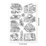 Globleland PVC Plastic Stamps, for DIY Scrapbooking, Photo Album Decorative, Cards Making, Stamp Sheets, Book Pattern, 160x110x3mm
