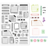 Globleland PVC Plastic Stamps, for DIY Scrapbooking, Photo Album Decorative, Cards Making, Stamp Sheets, Label Pattern, 160x110x3mm