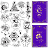 Globleland PVC Plastic Stamps, for DIY Scrapbooking, Photo Album Decorative, Cards Making, Stamp Sheets, Evil Eye Pattern, 160x110x3mm