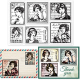 Globleland PVC Plastic Stamps, for DIY Scrapbooking, Photo Album Decorative, Cards Making, Stamp Sheets, Human Pattern, 160x110x3mm
