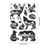 Globleland PVC Plastic Stamps, for DIY Scrapbooking, Photo Album Decorative, Cards Making, Stamp Sheets, Animal Pattern, 160x110x3mm