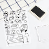 Globleland PVC Plastic Stamps, for DIY Scrapbooking, Photo Album Decorative, Cards Making, Stamp Sheets, Cat Pattern, 160x110x3mm