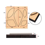 Globleland Geometric Wood Cutting Dies, with Steel, for DIY Scrapbooking/Photo Album, Decorative Embossing DIY Paper Card, teardrop, & Fan Shape, 100x100x24mm
