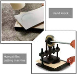 Globleland Geometric Wood Cutting Dies, with Steel, for DIY Scrapbooking/Photo Album, Decorative Embossing DIY Paper Card, teardrop, & Fan Shape, 100x100x24mm